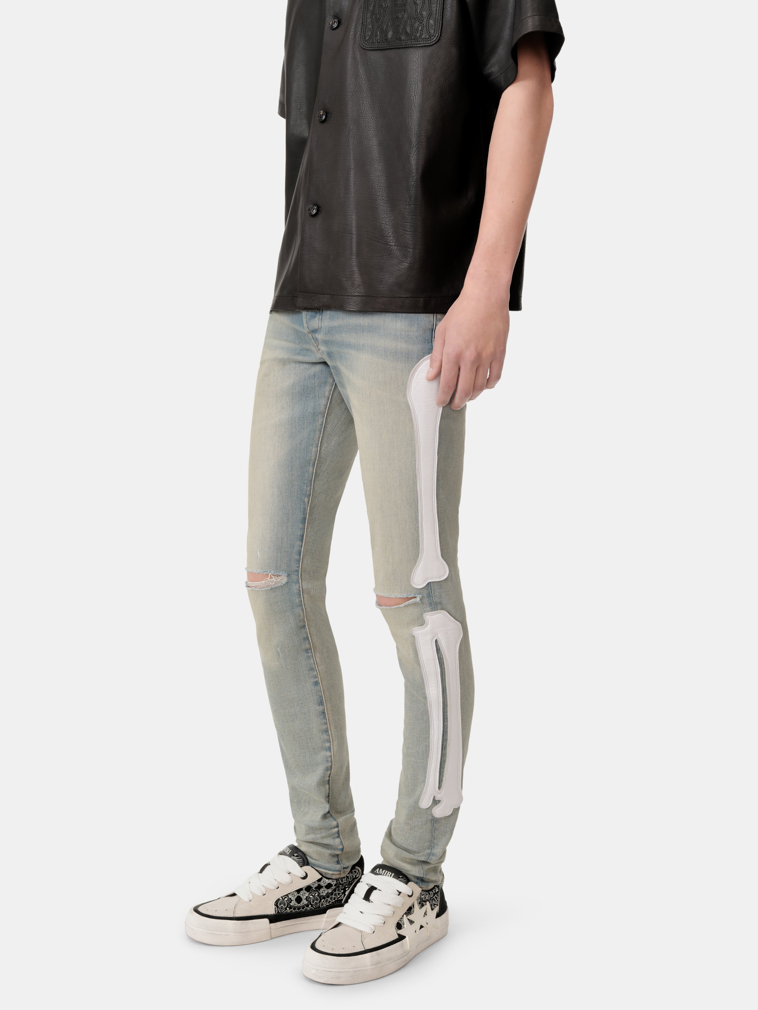 BONES SLASH JEAN - Antique Indigo White