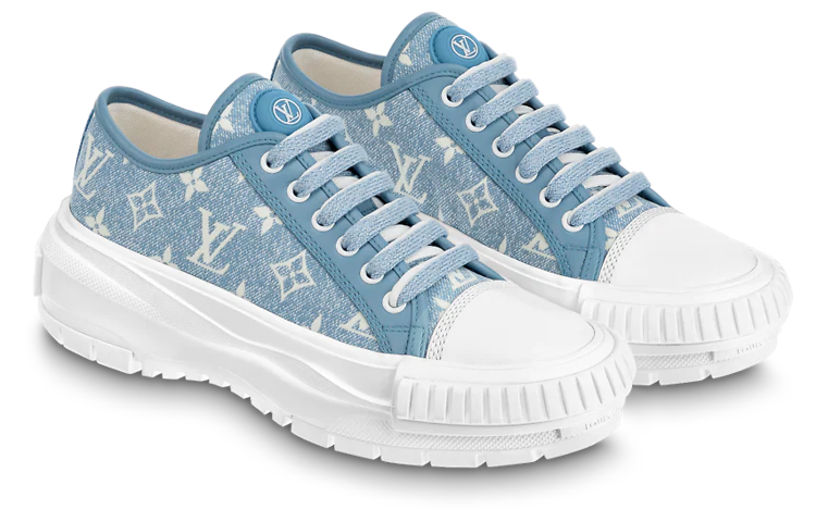 (WMNS) LOUIS VUITTON Squad Sneakers 'Blue Monogram' 1AB19K #