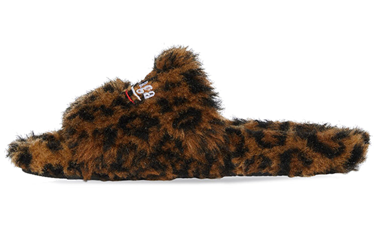 (WMNS) Balenciaga Furry Slides 'Leopard' 654261W2F119634 #