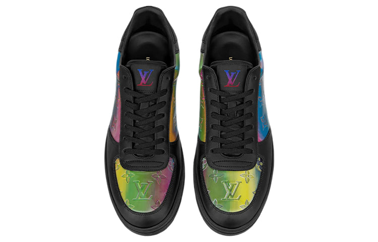 LOUIS VUITTON Rivoli Sneakers 'Black with Shell Shine Monogram' 1A99NO #