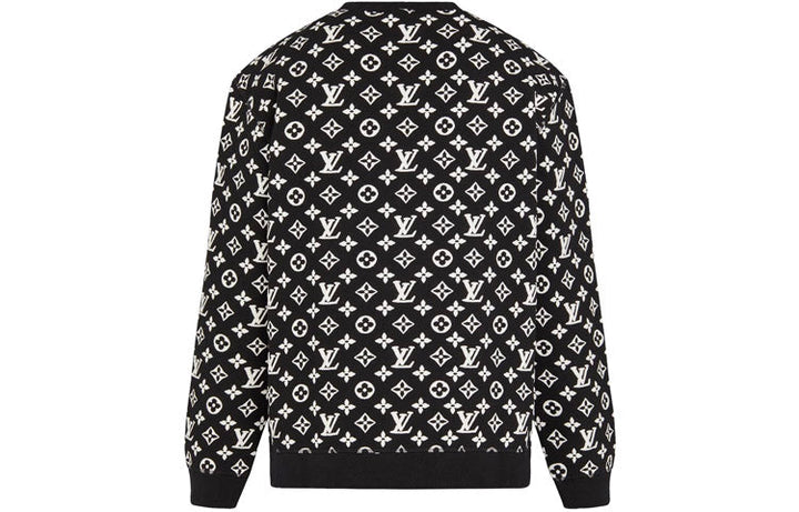 LOUIS VUITTON Jacquard Round Collar Male Black 1A7RRK #