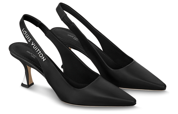 (WMNS) LOUIS VUITTON Sparkle Slingback Pumps 'Black' 1AB0MK #