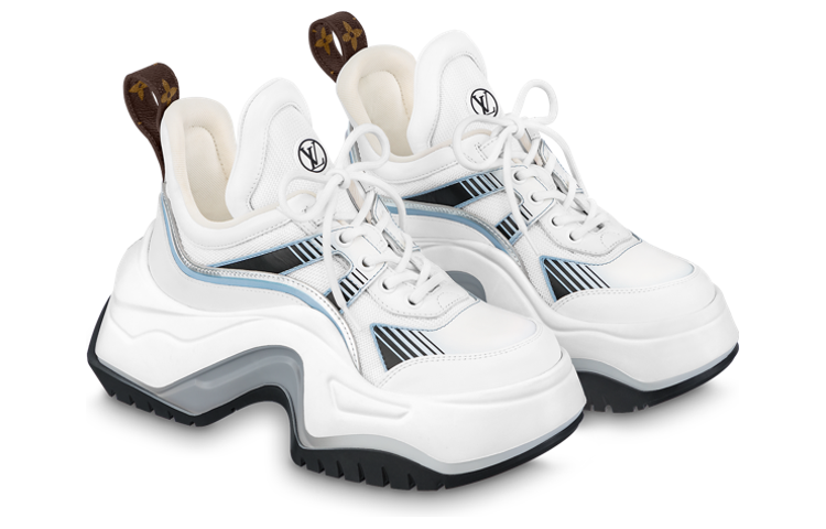 LOUIS VUITTON Archlight 2.0 Platform Sneakers 'White Blue Grey' 1ABI4O A #