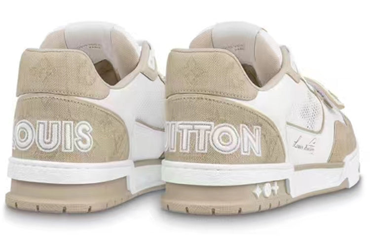 LOUIS VUITTON LV Trainer 'White Beige Velcro' 1A9ZC2 #