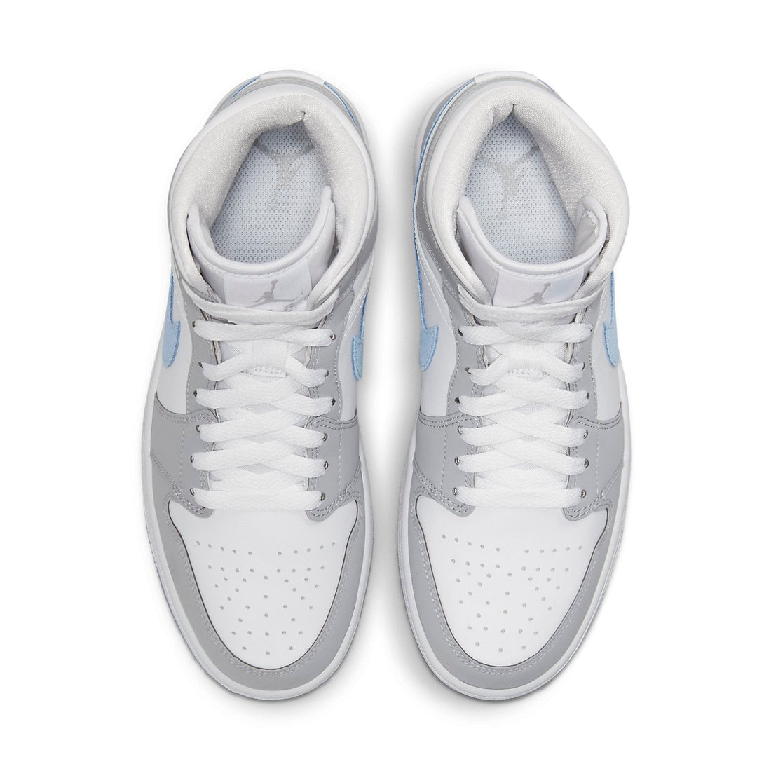 (WMNS) Air Jordan 1 Mid 'Wolf Grey Aluminum' BQ6472-105 #