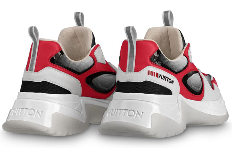 LOUIS VUITTON Run Away Pulse Sneakers 'White Red Black; 1A5YSV #