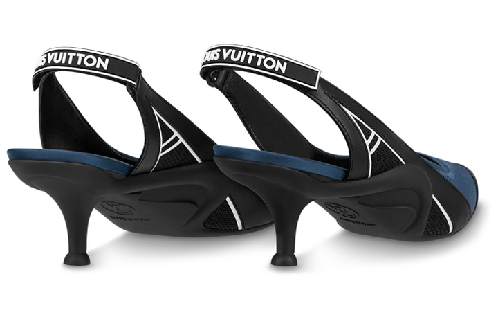 (WMNS) LOUIS VUITTON Archlight 1.0 Nautical Slingback Pumps 'Blue Black' 1ABH93 #