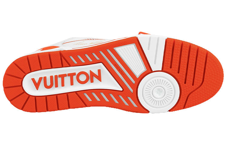 LOUIS VUITTON LV Trainer 'White Orange Velcro' 1A9ZBI #