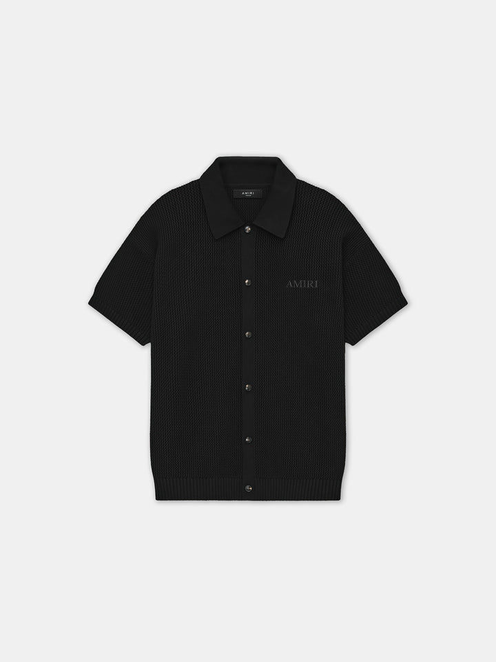 AMIRI CROCHET MESH SHIRT - Black