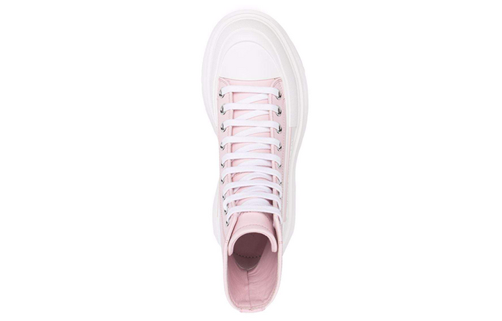 (WMNS) Alexander McQueen Leather Ankle Boots 'Pink White' 633900WHZ625805 #