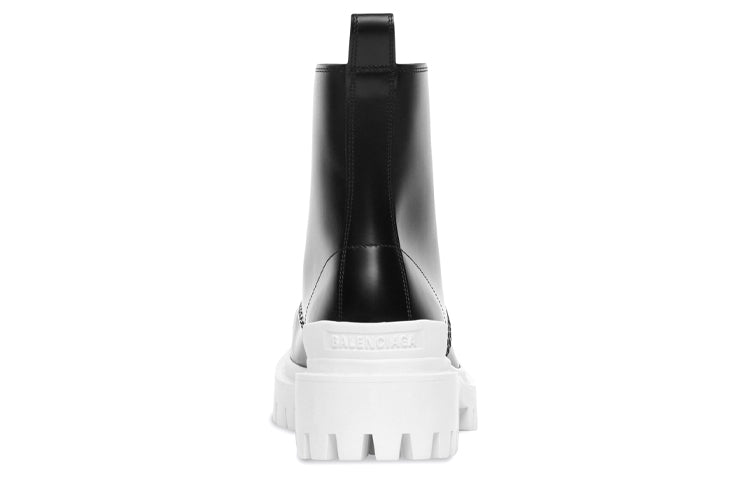 Balenciaga Strike Lace-Up Boot 'Black White' 589338WA9671090 #