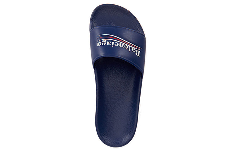 Balenciaga Pool Sandal Political Sandals Blue 530562WAM004045 #