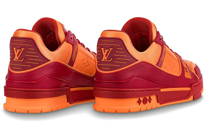 LOUIS VUITTON Trainers 'Orange Monogram with Red' 1A8WDZ #.