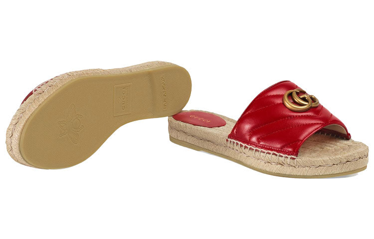 (WMNS) Gucci G Shoe Red 573028-BKO00-6433 #.