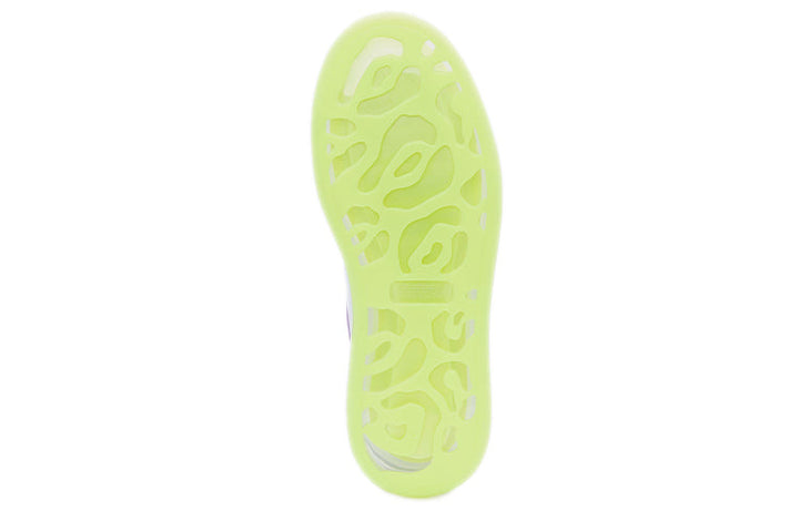 (WMNS) Alexander McQueen Neon Sole Leather Sneakers 'White Purple' 612744WIA4G9333 #