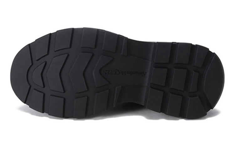 Alexander McQueen Tread Slick Logo Printed Sneakers 'Black' 682420W4RQ21070 #