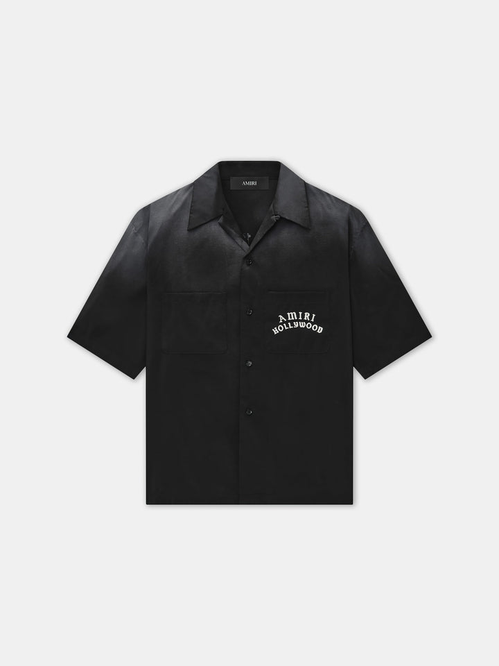 AMIRI HOLLYWOOD BOWLING SHIRT - Black
