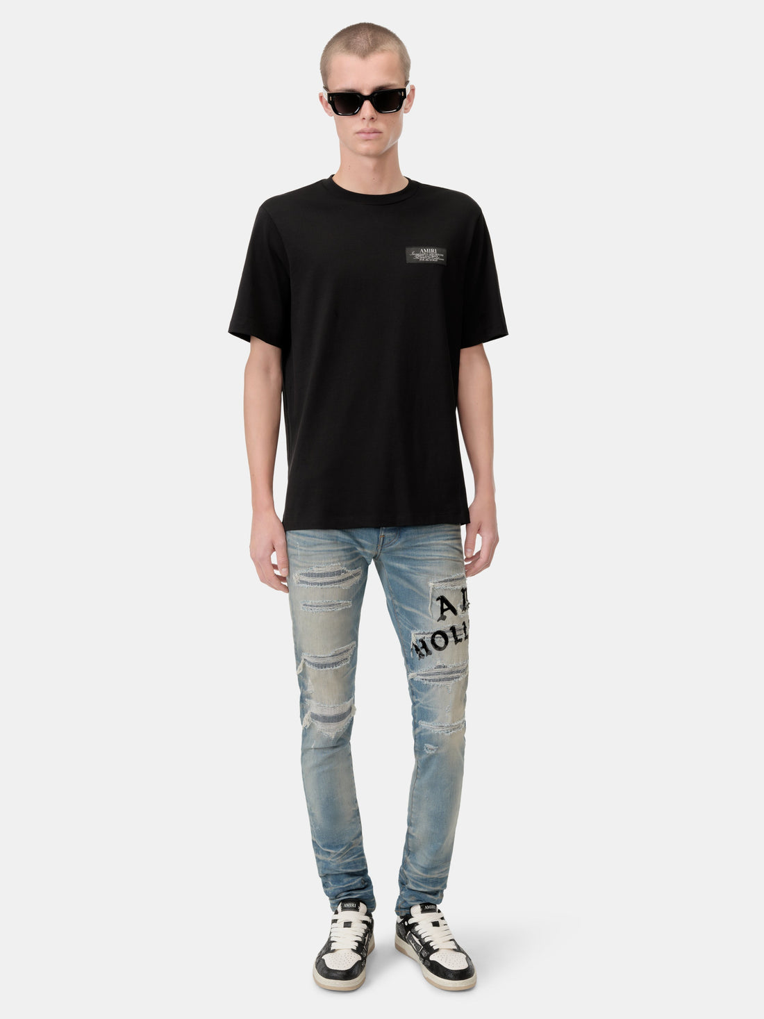 AMIRI HOLLYWOOD REPAIRED JEAN - Honeycomb Indigo