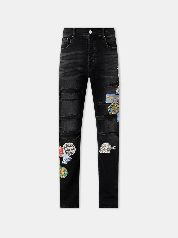 STATION PATCH REPAIR SLIM JEAN - Vintage Black