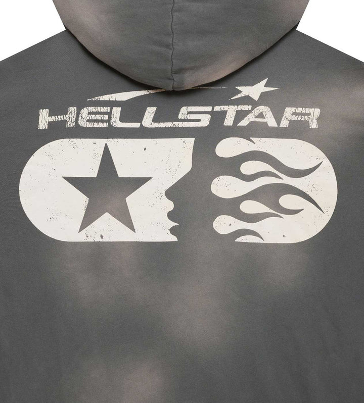 Hellstar Studios Zip Up Hoodie Grey