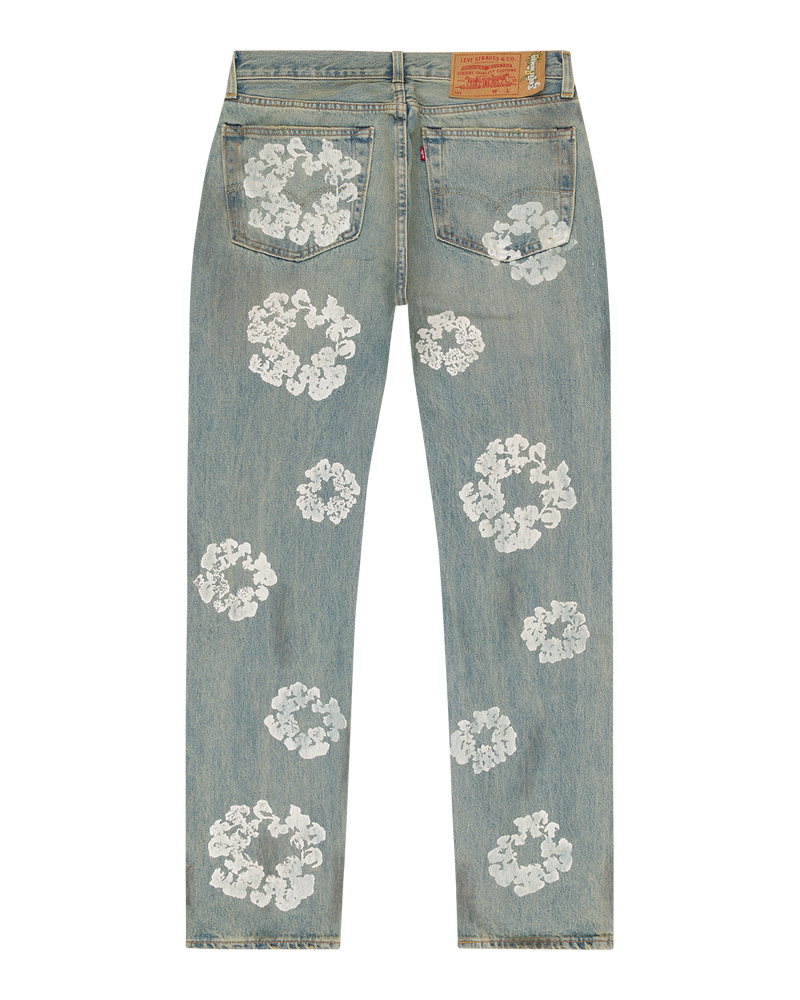 Dirty Wash Wreath 501 Light Wash