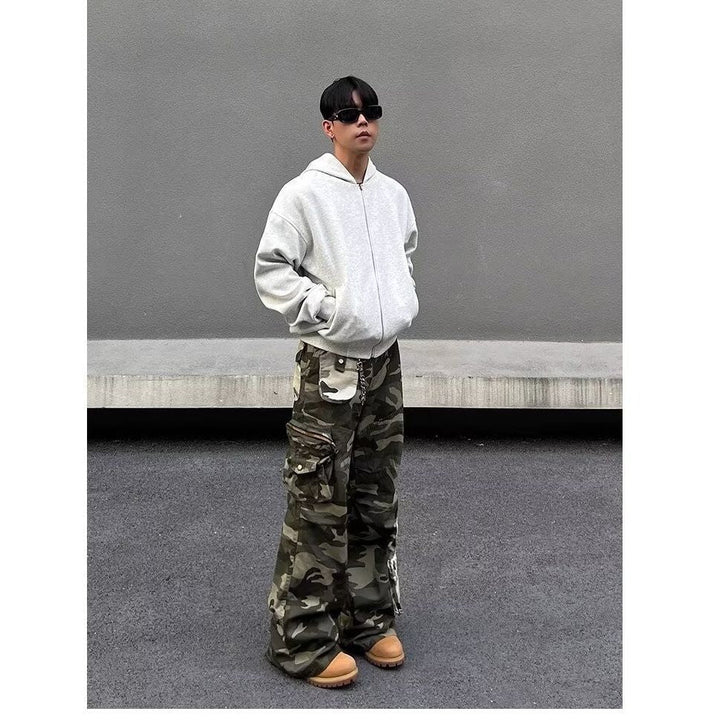 Men's Contrast Color Three-dimensional Pocket Overalls - MAVERICKFITS
