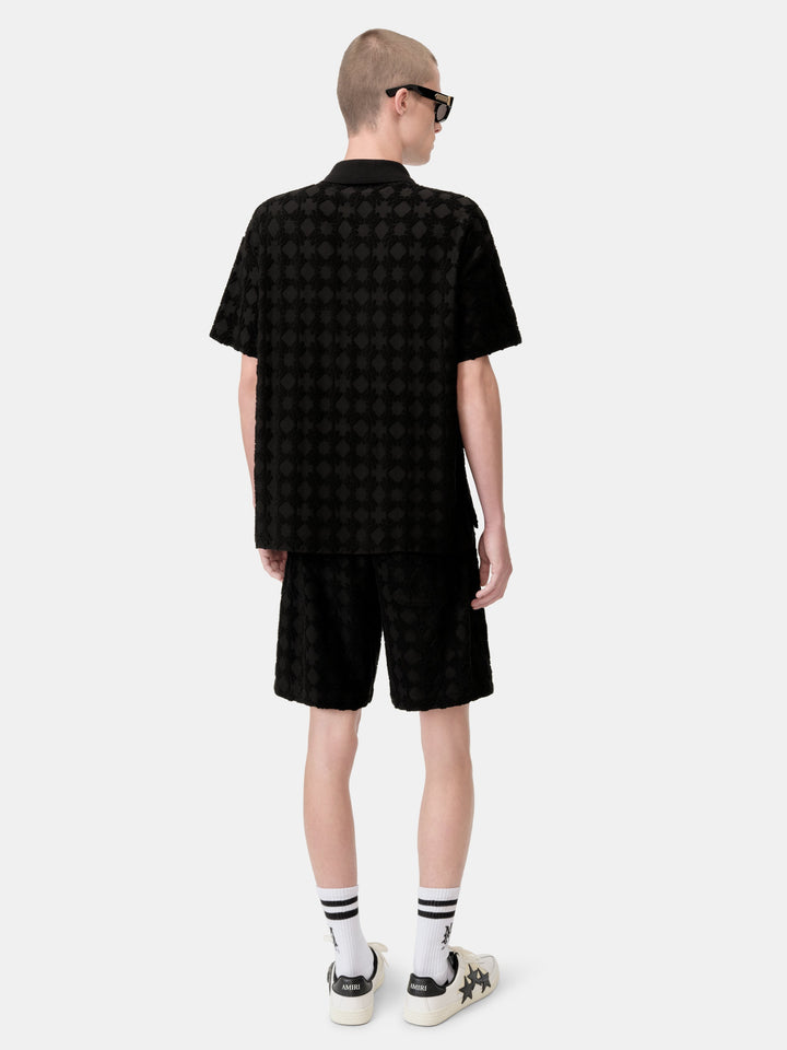 MA QUAD TOWELING POLO - Black