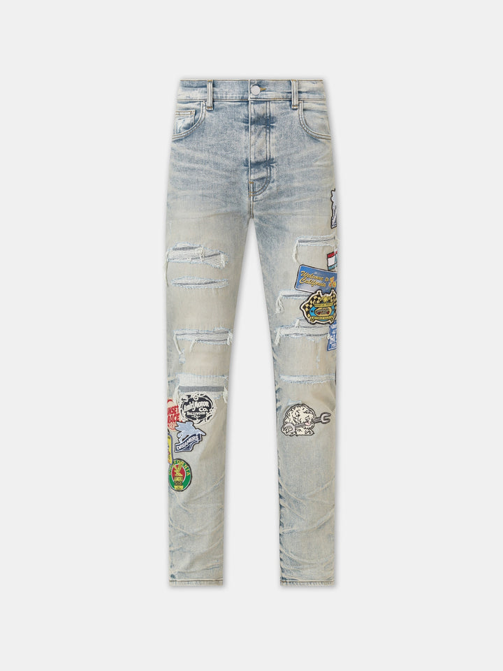 STATION PATCH REPAIR SLIM JEAN - Perfect Antique Indigo