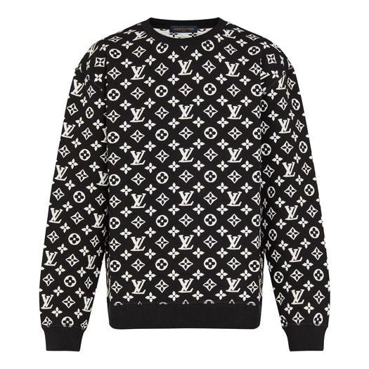 LOUIS VUITTON Jacquard Round Collar Male Black 1A7RRK #
