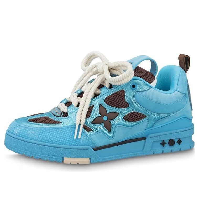 LOUIS VUITTON Skate Sneakers 'Blue Brown' 1ABMID #