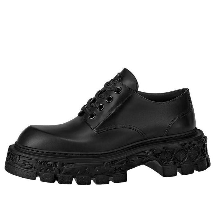 LOUIS VUITTON LV Platform Lace Up Loafers 'Black' 1AAHAT #