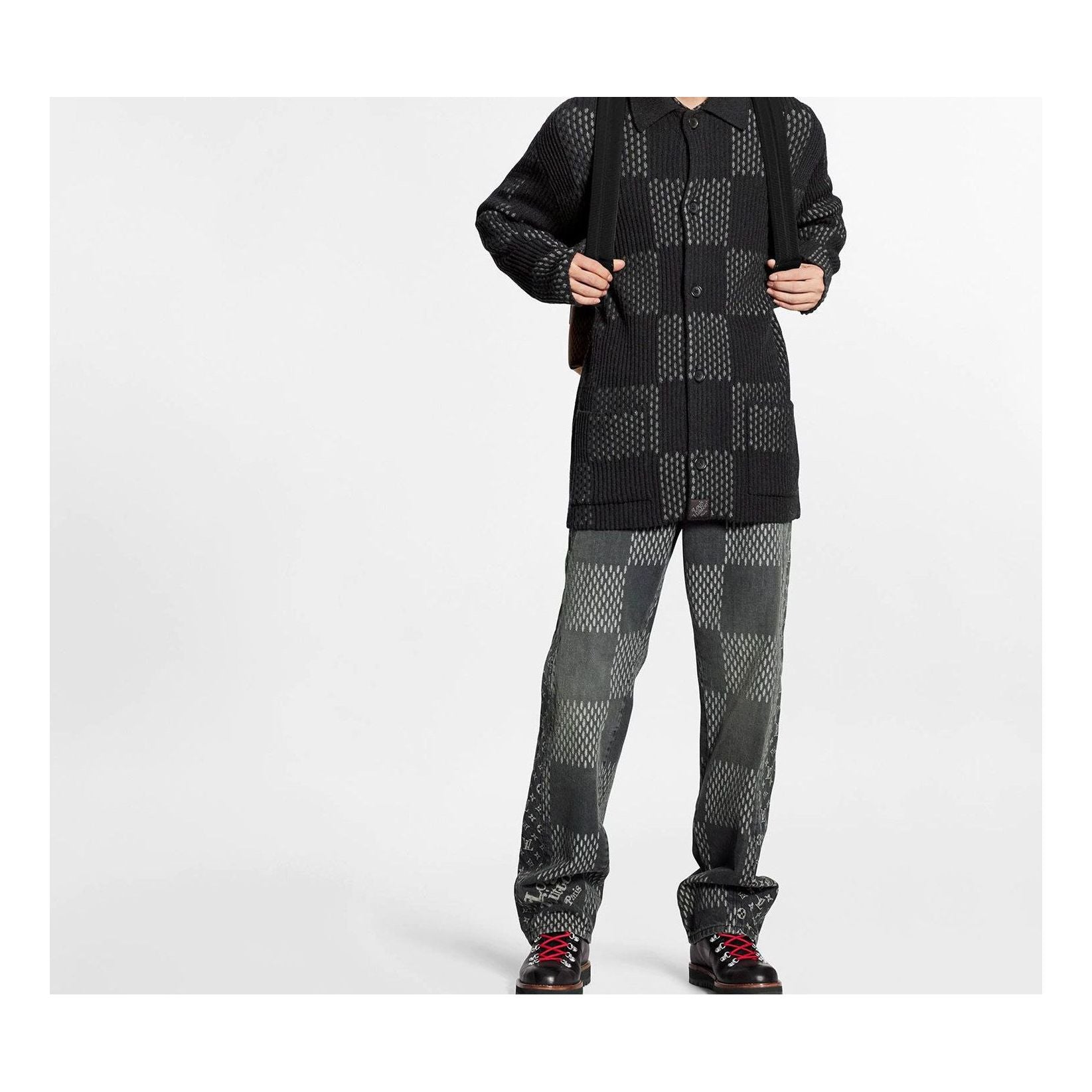 LOUIS VUITTON x Nigo LV2 Series Giant Damier Ribbed Jacket For Unisex 1A7XB #.