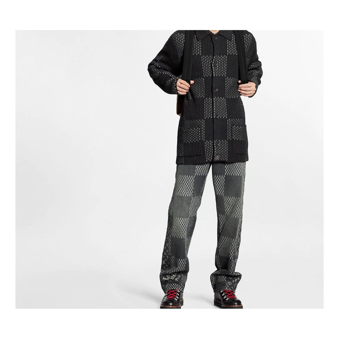 LOUIS VUITTON x Nigo LV2 Series Giant Damier Ribbed Jacket For Unisex 1A7XB #.