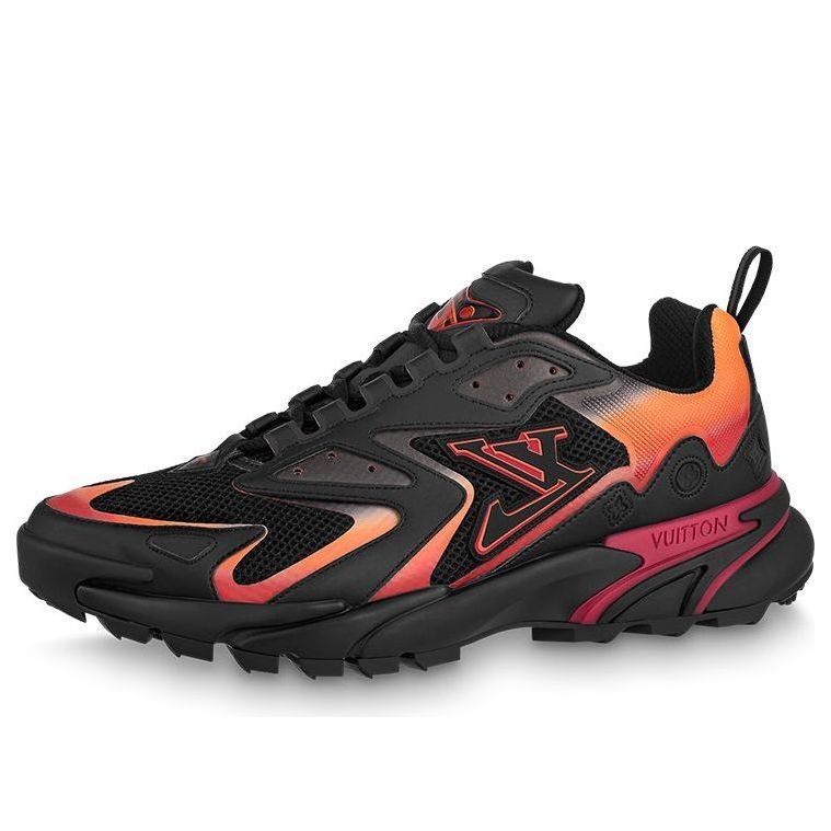 LOUIS VUITTON LV Runner Tatic Sneakers 'Black Orange Red' 1ABFQO #